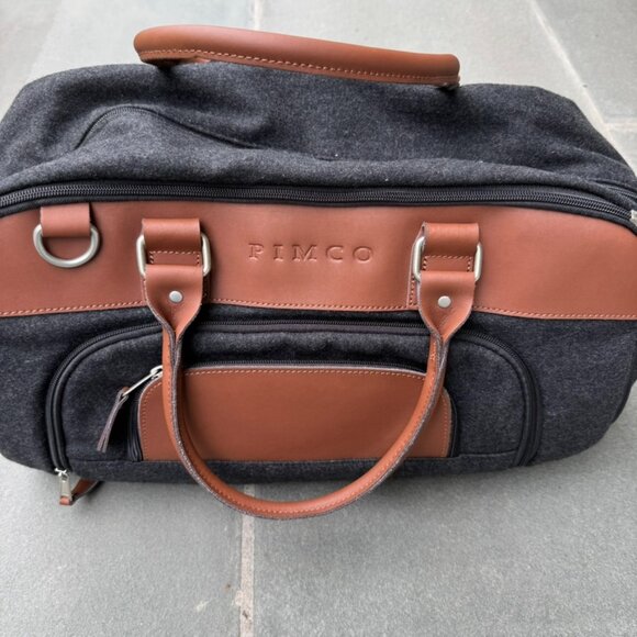 Urban Edge Wool & Leather Weekender Bag - Picture 1 of 11